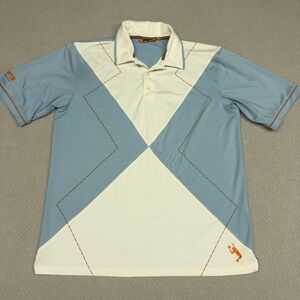 Boris Becker Polo Shirt Mens Small Blue White Performance Tennis Retro Sports